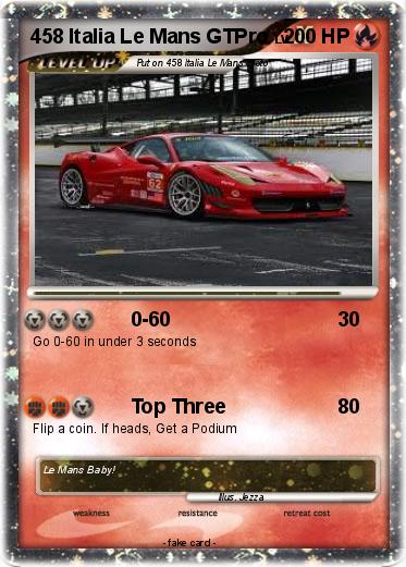 Pokemon 458 Italia Le Mans GTPro