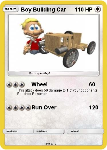 Pokemon Boy Building Car