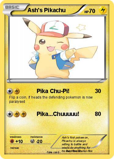 Pokemon Ash's Pikachu