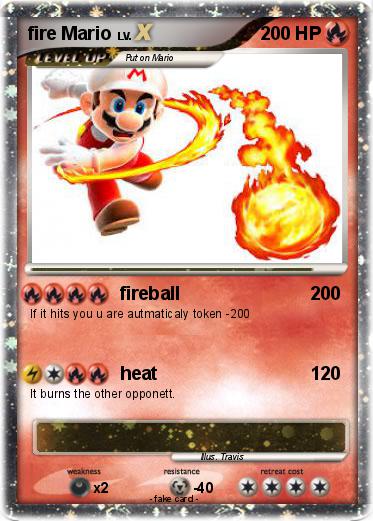 Pokemon fire Mario