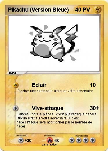Pokemon Pikachu (Version Bleue)