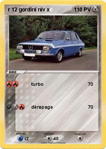 Pokemon r 12 gordini niv x
