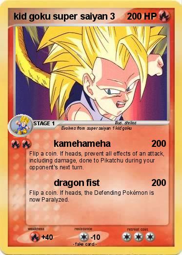 Pokemon kid goku super saiyan 3