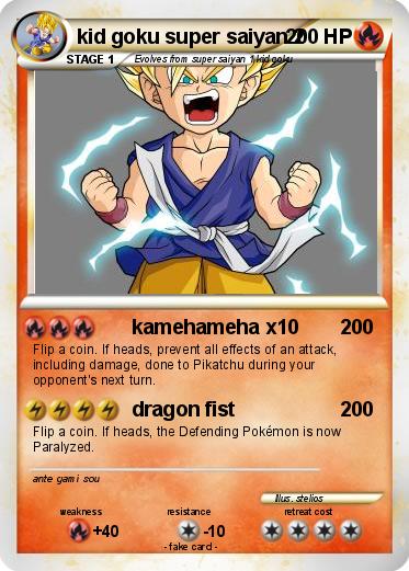 Pokemon kid goku super saiyan 2