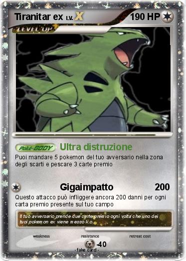 Pokemon Tiranitar ex