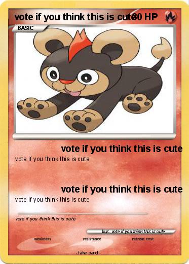 Pokemon vote if you think this is cute