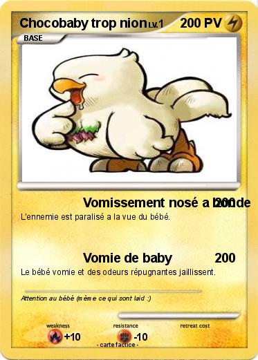 Pokemon Chocobaby trop nion