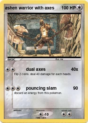 Pokemon ashen warrior with axes
