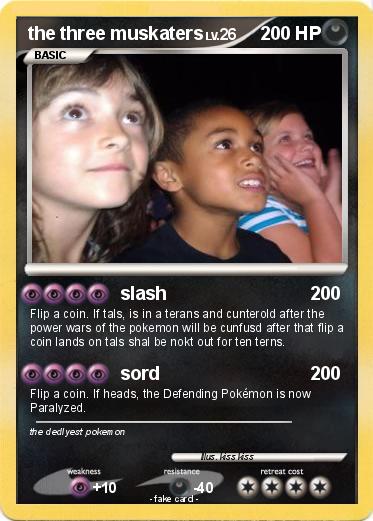 Pokemon the three muskaters
