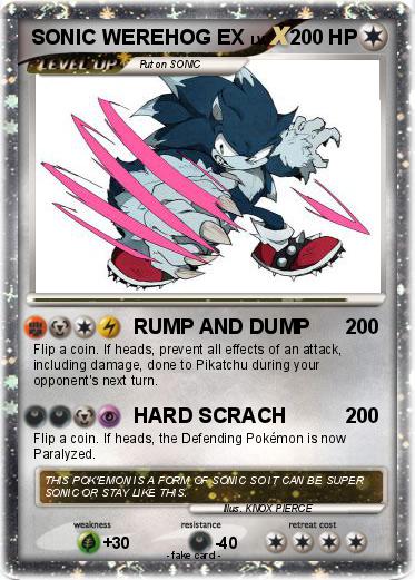 Pokemon SONIC WEREHOG EX