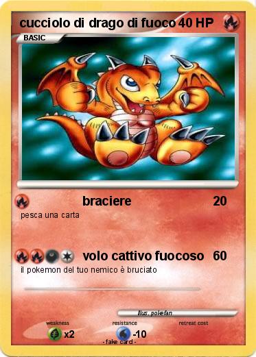 Pokemon cucciolo di drago di fuoco