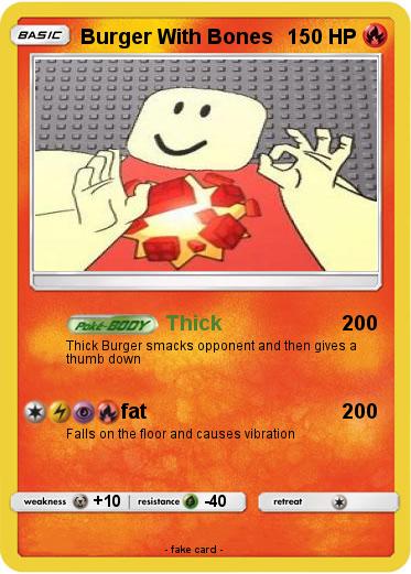 Pokemon Burger With Bones
