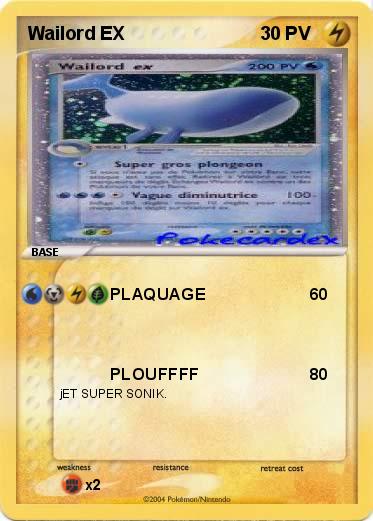Pokemon Wailord EX