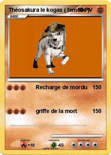 Pokemon Théosakura le kogas ( femelle )