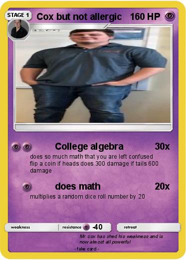 Pokemon Cox but not allergic