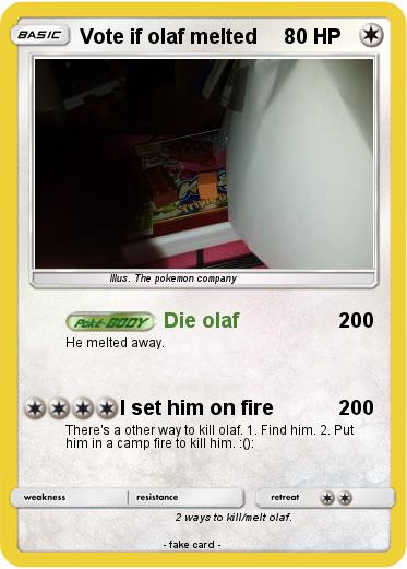 Pokemon Vote if olaf melted