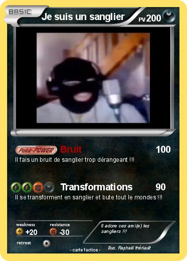 Pokemon Je suis un sanglier