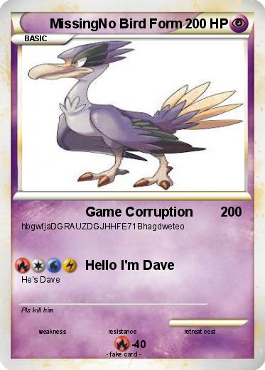Pokemon MissingNo Bird Form