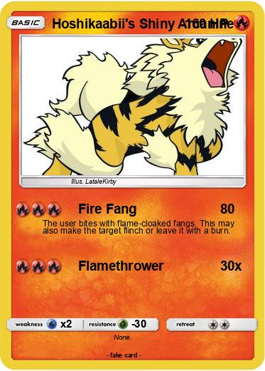 Pokemon Hoshikaabii's Shiny Arcanine