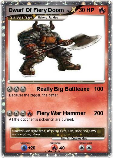 Pokemon Dwarf Of Fiery Doom