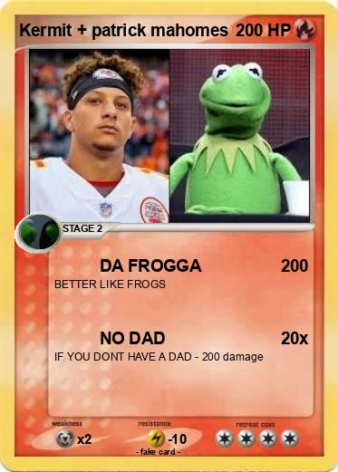 Pokemon Kermit + patrick mahomes