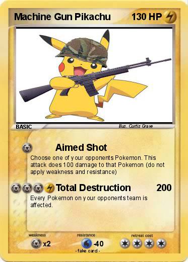 Pokemon Machine Gun Pikachu