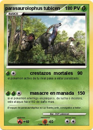 Pokemon parasaurolophus tubicen