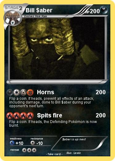 Pokemon Bill $aber