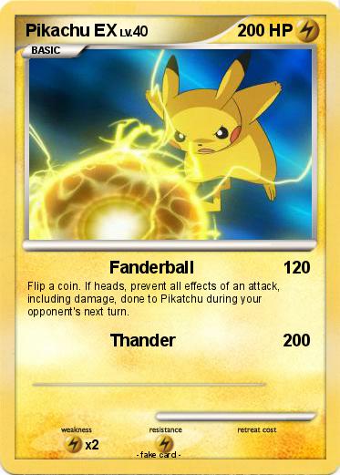 Pokemon Pikachu EX