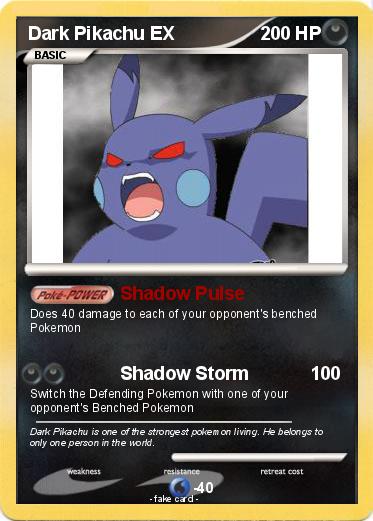 Pokemon Dark Pikachu EX