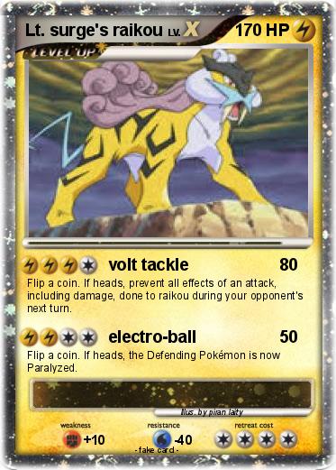 Pokemon Lt. surge's raikou