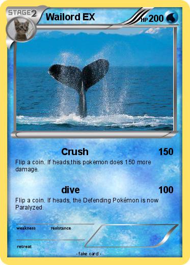Pokemon Wailord EX