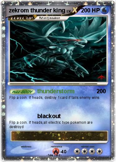 Pokemon zekrom thunder king
