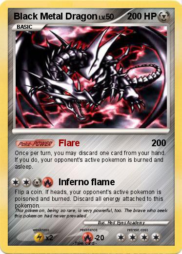 Pokemon Black Metal Dragon
