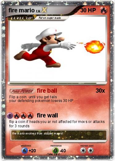 Pokemon fire mario