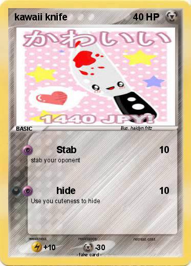 Pokemon kawaii knife