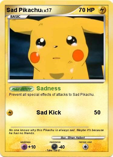 Pokemon Sad Pikachu