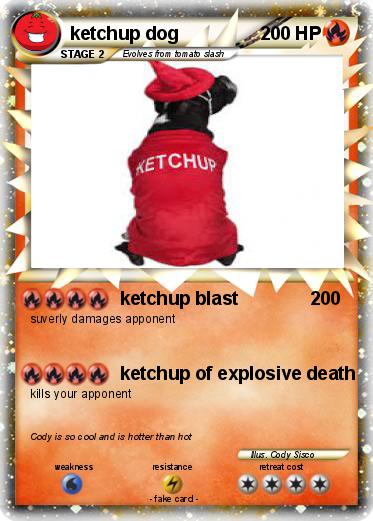 Pokemon ketchup dog