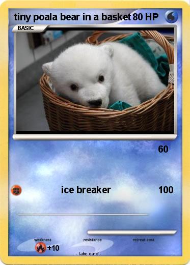 Pokemon tiny poala bear in a basket