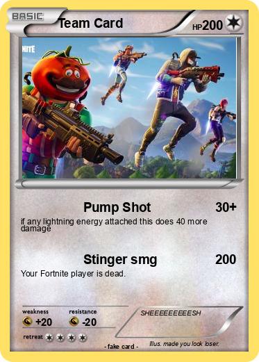 Pokemon Team Card