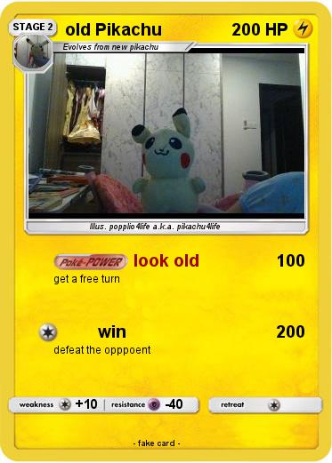 Pokemon old Pikachu