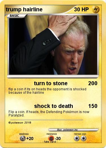 Pokemon trump hairline
