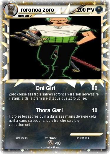 Pokemon roronoa zoro