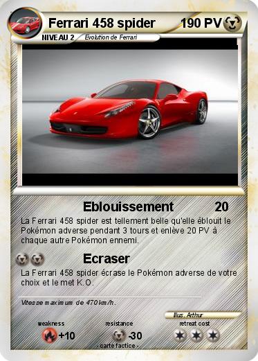 Pokemon Ferrari 458 spider