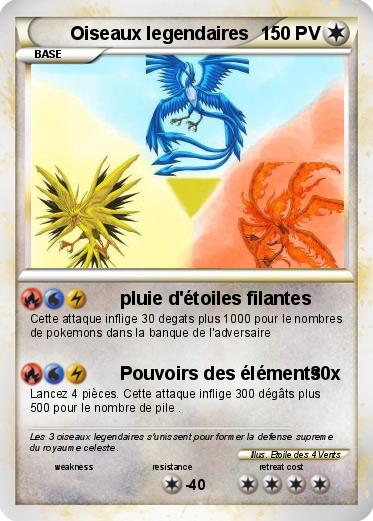 Pokemon Oiseaux legendaires