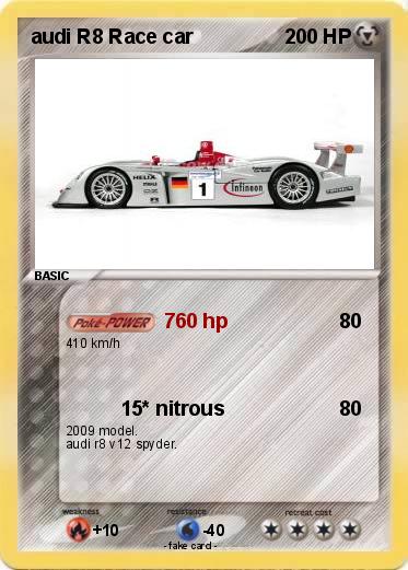 Pokemon audi R8 Race car
