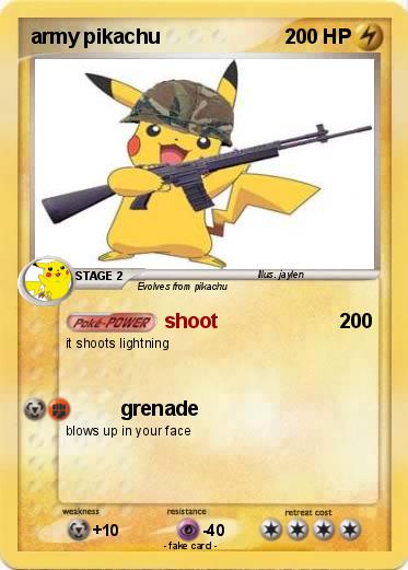 Pokemon army pikachu