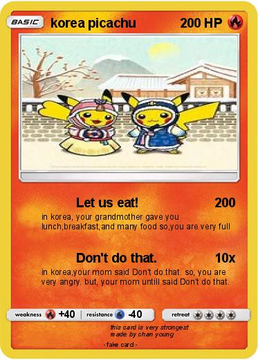 Pokemon korea picachu