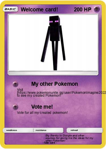 Pokemon Welcome card!