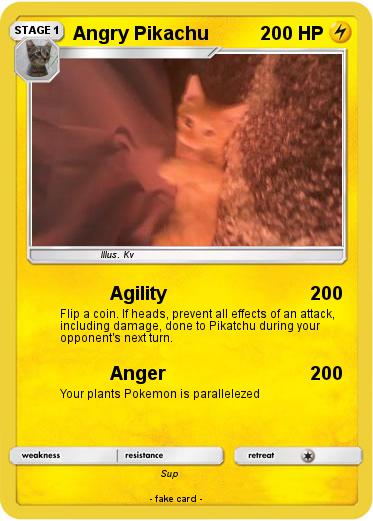 Pokemon Angry Pikachu